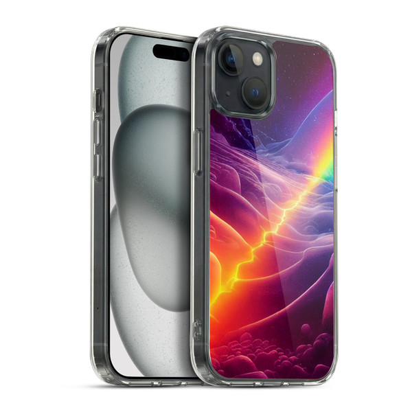 Wumples Cosmic Universe A Chasm On A Distant Moon Soft Gel Case for Apple iPhone 15 Plus & MagSafe