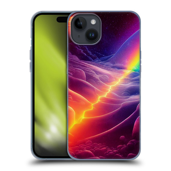 Wumples Cosmic Universe A Chasm On A Distant Moon Soft Gel Case for Apple iPhone 15 Plus