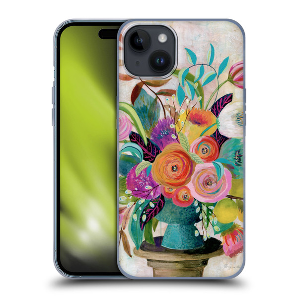 Suzanne Allard Floral Graphics Charleston Glory Soft Gel Case for Apple iPhone 15 Plus