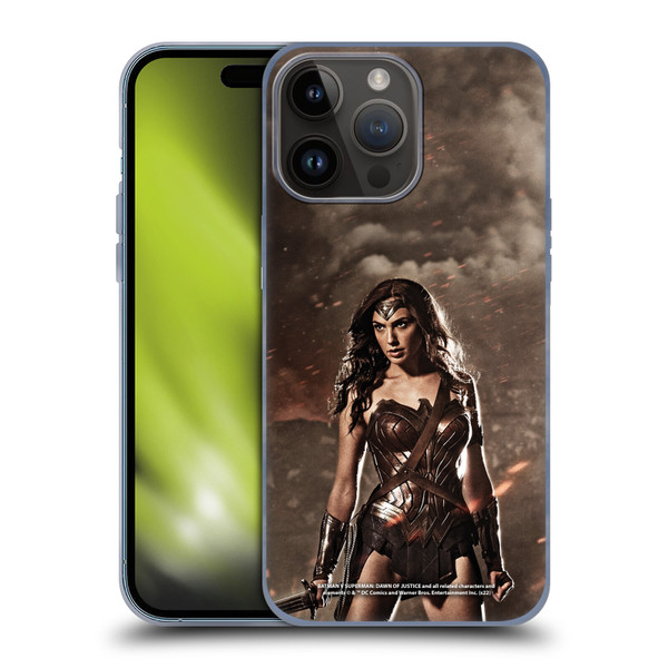 Batman V Superman: Dawn of Justice Graphics Wonder Woman Soft Gel Case for Apple iPhone 15 Pro Max