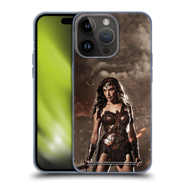 Batman V Superman: Dawn of Justice Graphics Wonder Woman Soft Gel Case for Apple iPhone 15 Pro
