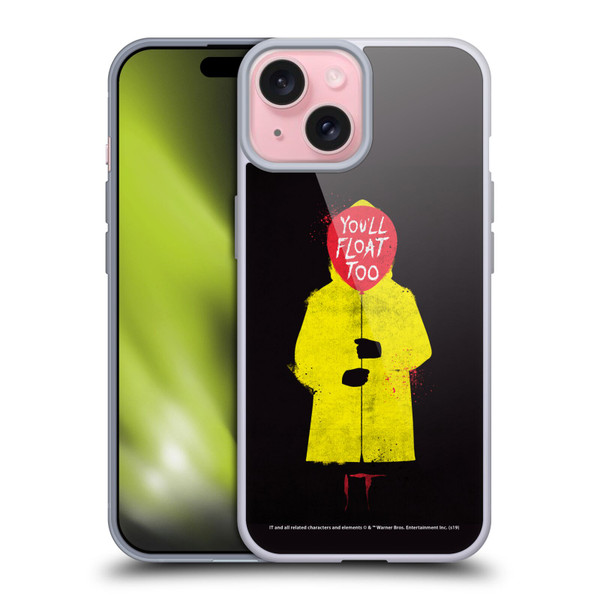 IT Movie Graphics You'll Float Too Soft Gel Case for Apple iPhone 15