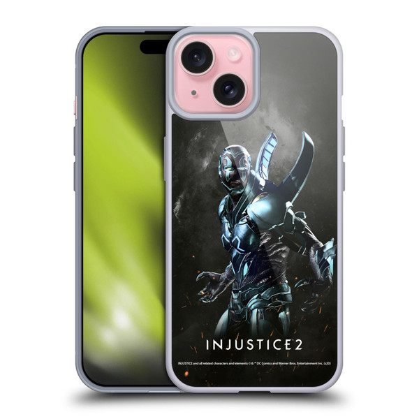 Injustice 2 Characters Blue Beetle Soft Gel Case for Apple iPhone 15