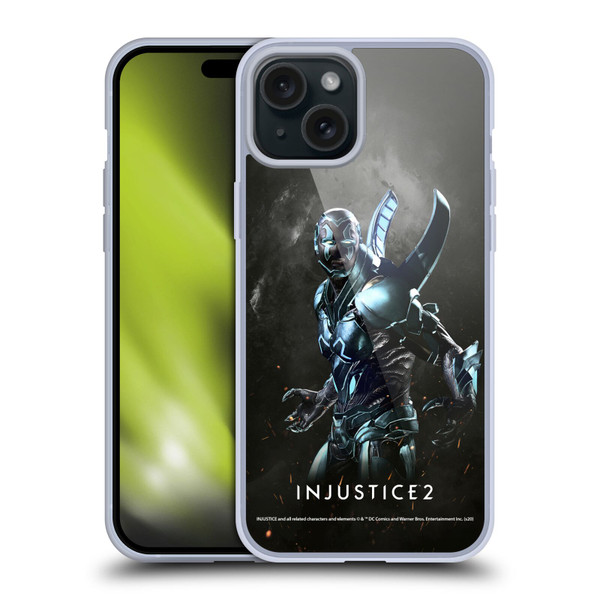 Injustice 2 Characters Blue Beetle Soft Gel Case for Apple iPhone 15 Plus