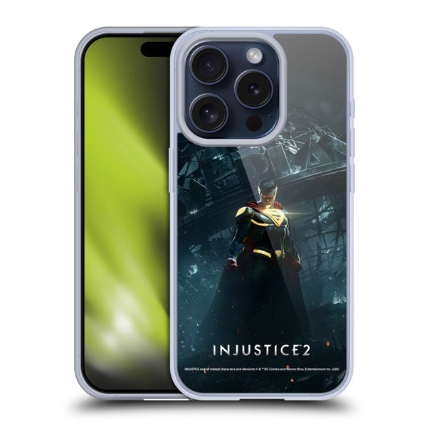 Injustice 2 Characters Superman Soft Gel Case for Apple iPhone 15 Pro