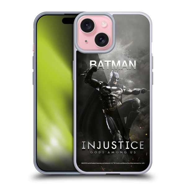 Injustice Gods Among Us Characters Batman Soft Gel Case for Apple iPhone 15