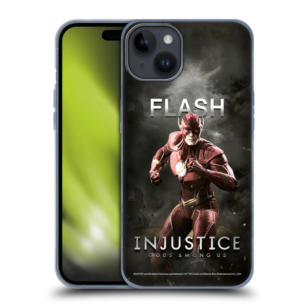 Injustice Gods Among Us Characters Flash Soft Gel Case for Apple iPhone 15 Plus