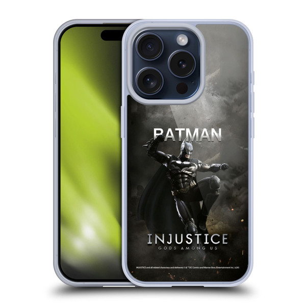 Injustice Gods Among Us Characters Batman Soft Gel Case for Apple iPhone 15 Pro