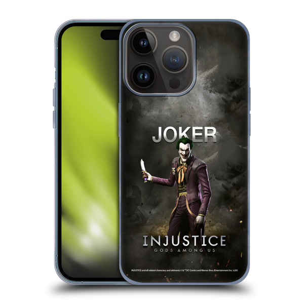 Injustice Gods Among Us Characters Joker Soft Gel Case for Apple iPhone 15 Pro