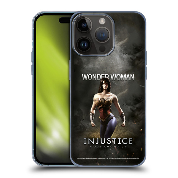 Injustice Gods Among Us Characters Wonder Woman Soft Gel Case for Apple iPhone 15 Pro