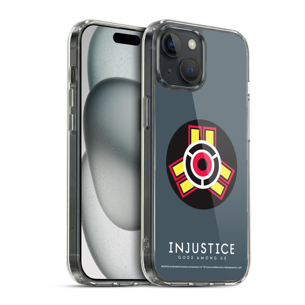 Injustice Gods Among Us Key Art Game Logo Soft Gel Case for Apple iPhone 15 & MagSafe