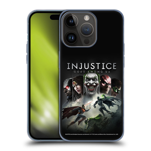 Injustice Gods Among Us Key Art Poster Soft Gel Case for Apple iPhone 15 Pro