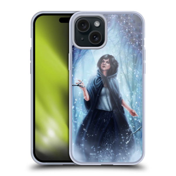Tiffany "Tito" Toland-Scott Christmas Art Snow White In Snowy Forest Soft Gel Case for Apple iPhone 15 Plus