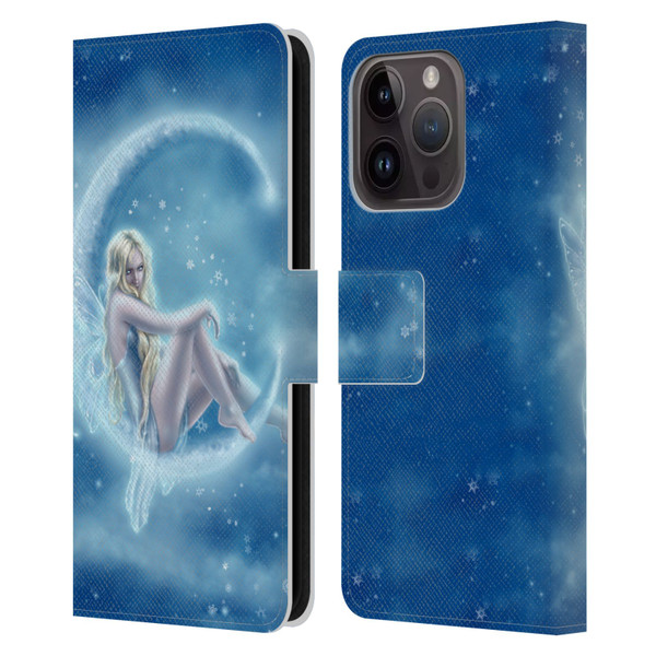 Tiffany "Tito" Toland-Scott Fairies Blue Winter Leather Book Wallet Case Cover For Apple iPhone 15 Pro