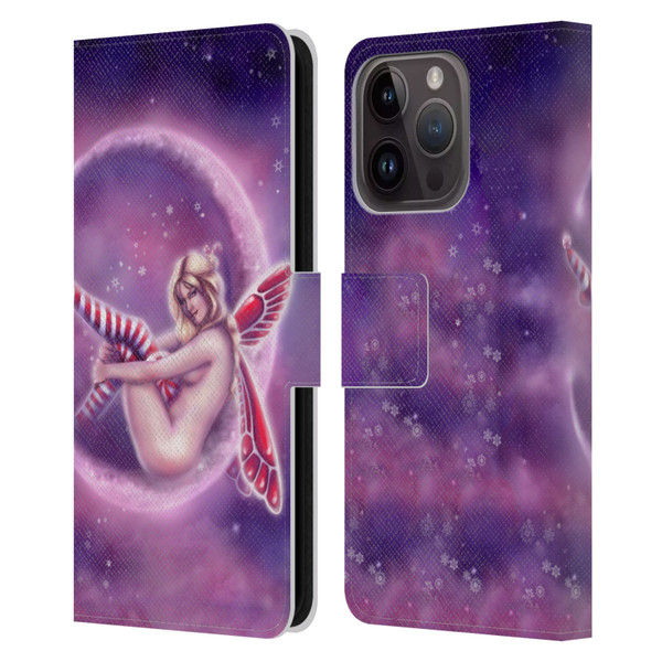 Tiffany "Tito" Toland-Scott Fairies Peppermint Leather Book Wallet Case Cover For Apple iPhone 15 Pro