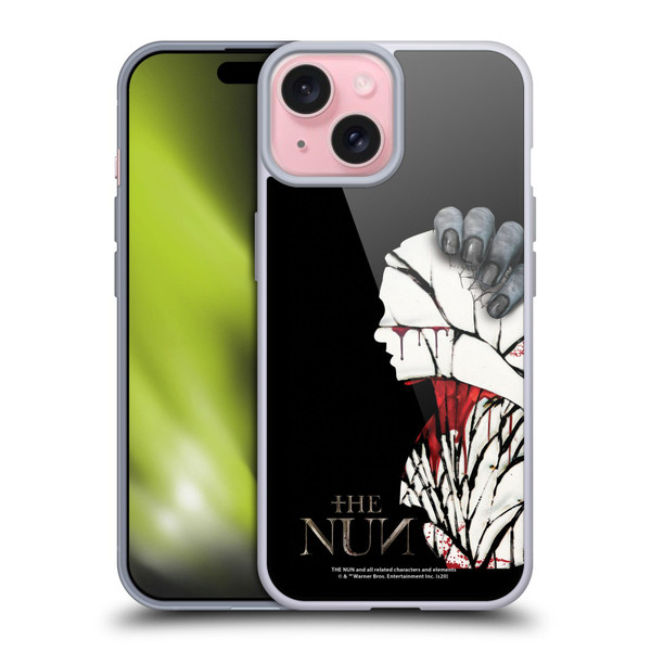 The Nun Valak Graphics Blood Hand Soft Gel Case for Apple iPhone 15