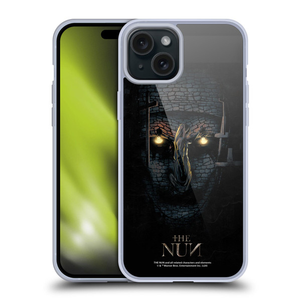 The Nun Valak Graphics Double Exposure Soft Gel Case for Apple iPhone 15 Plus