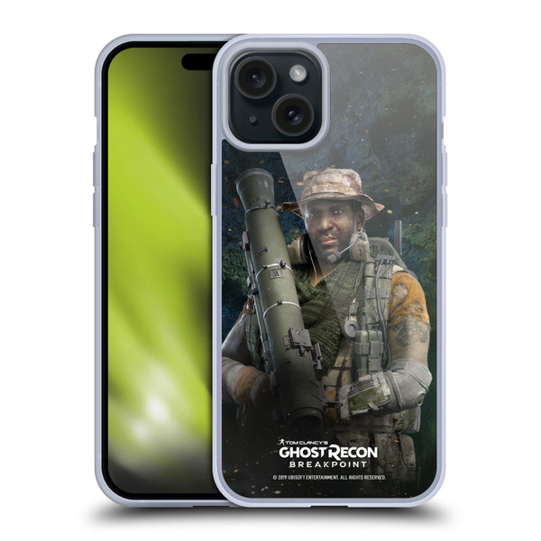 Tom Clancy's Ghost Recon Breakpoint Character Art Fixit Soft Gel Case for Apple iPhone 15 Plus
