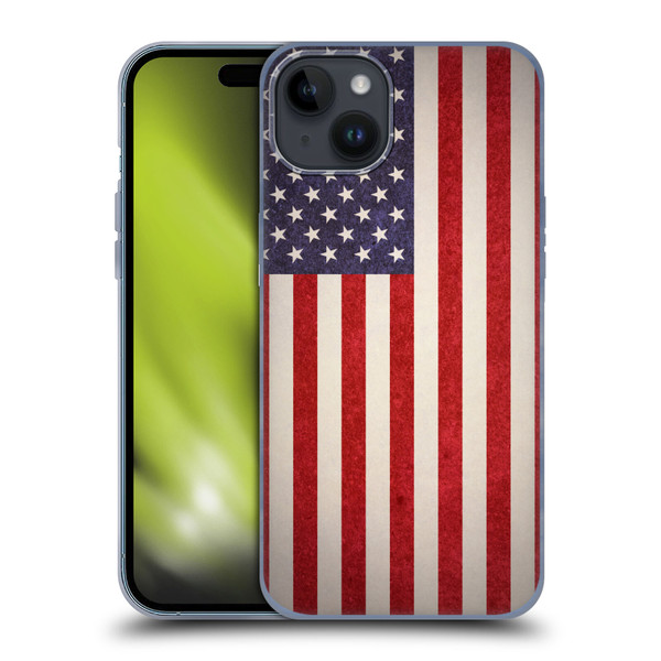 Ameritech Graphics American Flag Soft Gel Case for Apple iPhone 15 Plus
