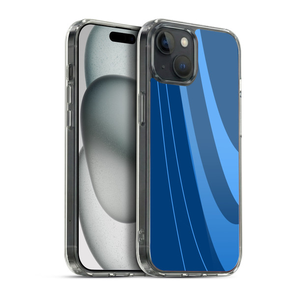 Ameritech Graphics Blue Mono Swirl Soft Gel Case for Apple iPhone 15 Plus & MagSafe