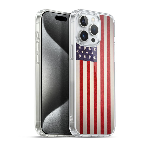 Ameritech Graphics American Flag Soft Gel Case for Apple iPhone 15 Pro Max & MagSafe