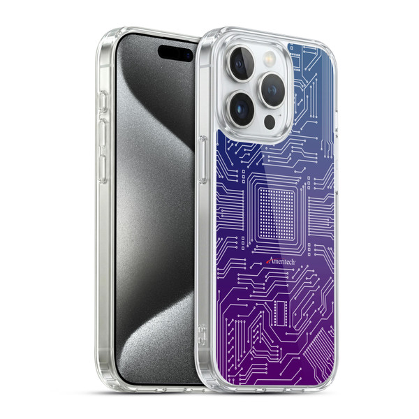 Ameritech Graphics Circuit Board Soft Gel Case for Apple iPhone 15 Pro & MagSafe