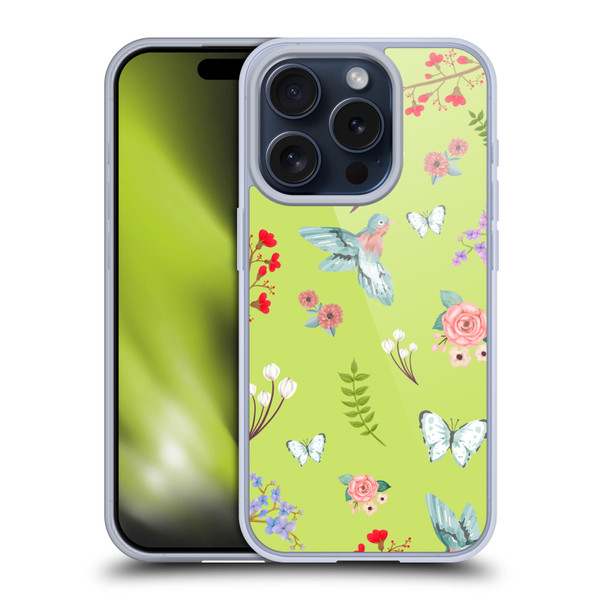 Ameritech Graphics Floral Soft Gel Case for Apple iPhone 15 Pro
