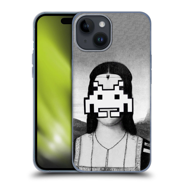 LouiJoverArt Black And White Renaissance Invaders Soft Gel Case for Apple iPhone 15