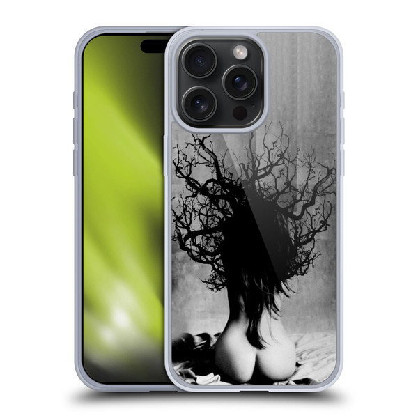 LouiJoverArt Black And White She Oak Soft Gel Case for Apple iPhone 15 Pro Max