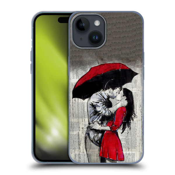 LouiJoverArt Red Ink A New Kiss 2 Soft Gel Case for Apple iPhone 15