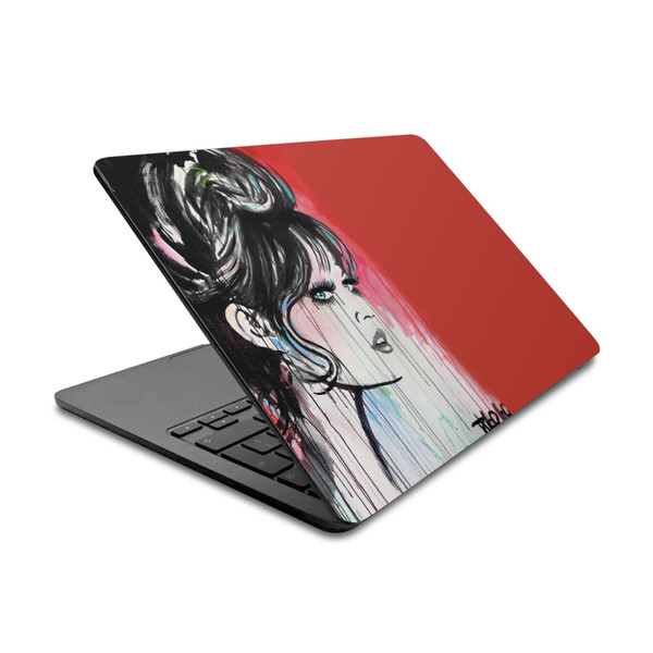 LouiJoverArt Red Ink God Created Woman Vinyl Sticker Skin Decal Cover for Apple MacBook Air 13.6" A2681 (2022)