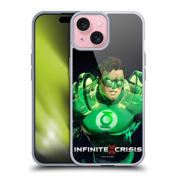 Infinite Crisis Characters Green Lantern Soft Gel Case for Apple iPhone 15