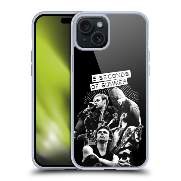 5 Seconds of Summer Posters Punkzine 2 Soft Gel Case for Apple iPhone 15 Plus