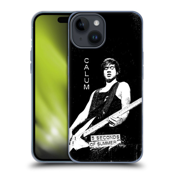 5 Seconds of Summer Solos BW Calum Soft Gel Case for Apple iPhone 15