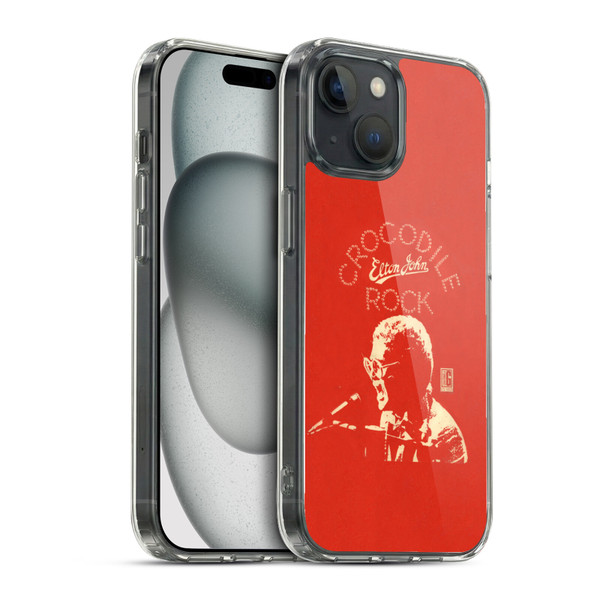 Elton John Artwork Crocodile Rock Single Soft Gel Case for Apple iPhone 15 & MagSafe