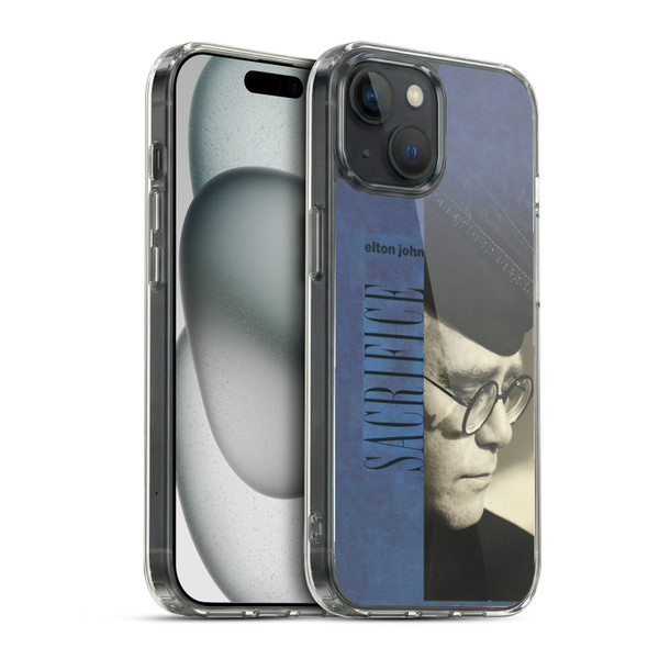 Elton John Artwork Sacrifice Single Soft Gel Case for Apple iPhone 15 & MagSafe