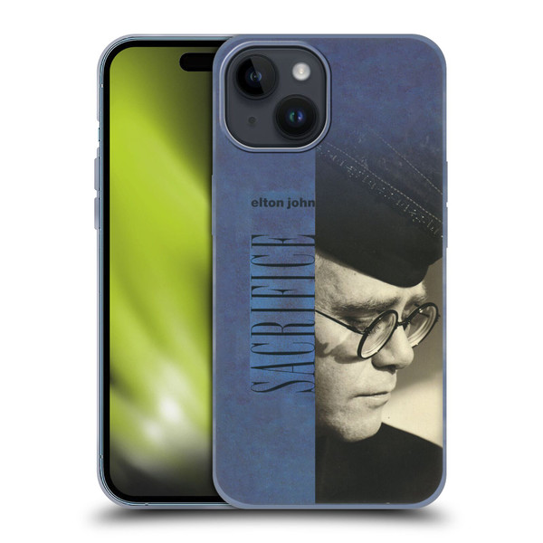 Elton John Artwork Sacrifice Single Soft Gel Case for Apple iPhone 15