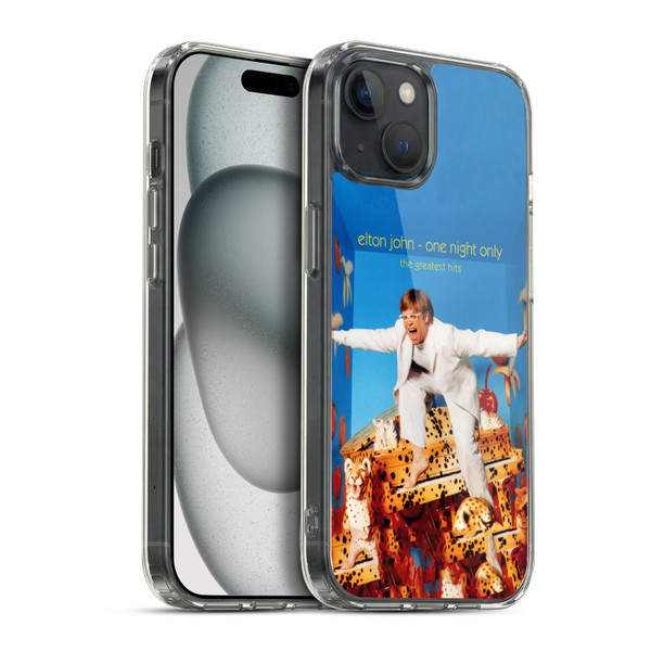 Elton John Artwork One Night Only Album Soft Gel Case for Apple iPhone 15 Plus & MagSafe