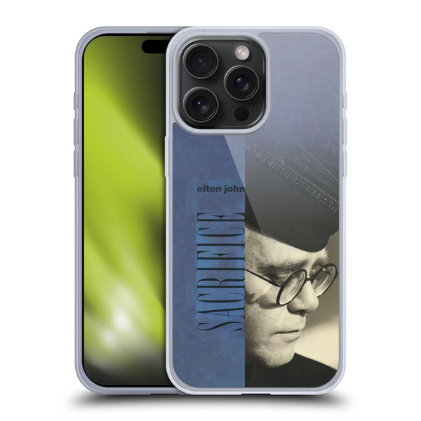 Elton John Artwork Sacrifice Single Soft Gel Case for Apple iPhone 15 Pro Max