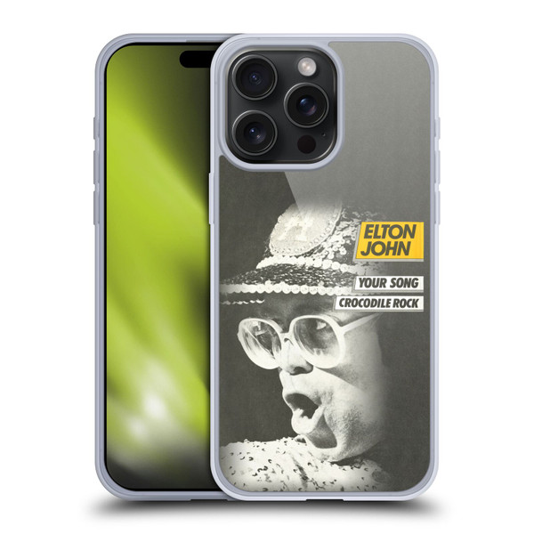 Elton John Artwork Your Song Single Soft Gel Case for Apple iPhone 15 Pro Max