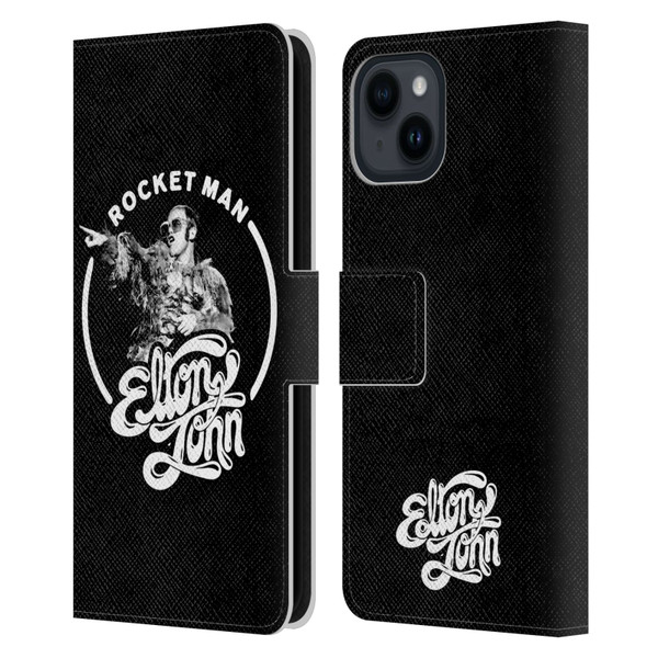 Elton John Rocketman Key Art 2 Leather Book Wallet Case Cover For Apple iPhone 15