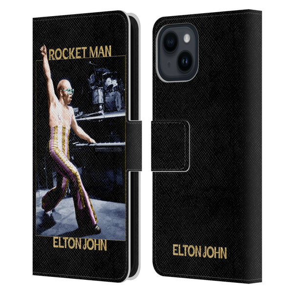 Elton John Rocketman Key Art 3 Leather Book Wallet Case Cover For Apple iPhone 15