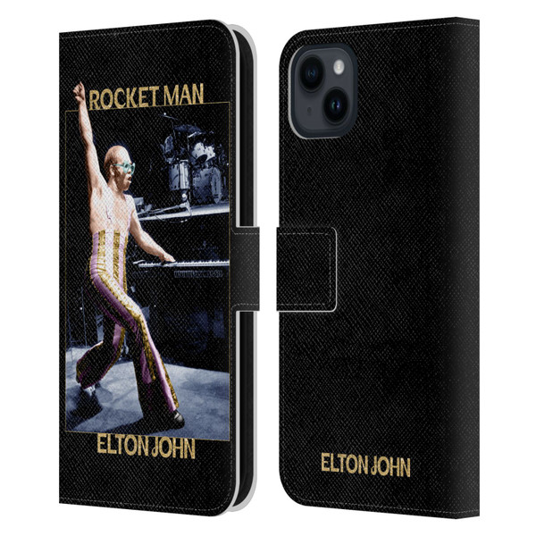 Elton John Rocketman Key Art 3 Leather Book Wallet Case Cover For Apple iPhone 15 Plus