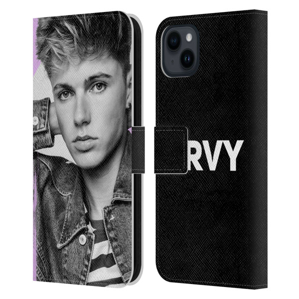 HRVY Graphics Calendar 12 Leather Book Wallet Case Cover For Apple iPhone 15 Plus