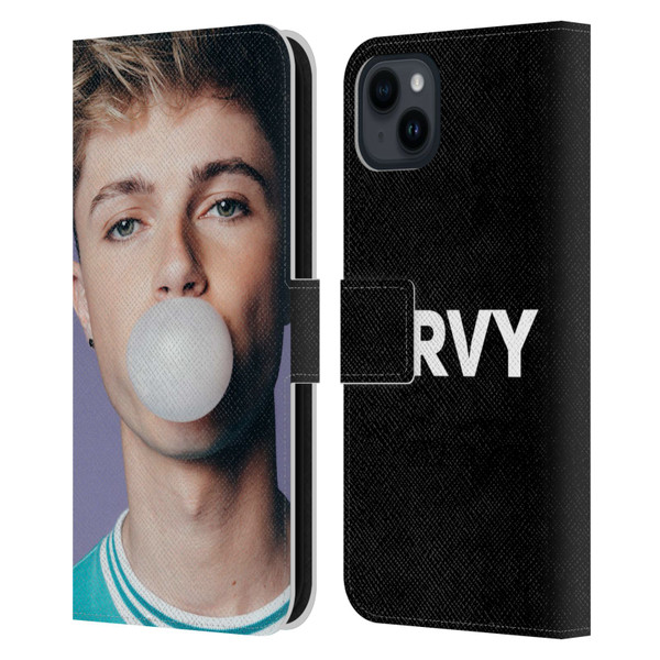 HRVY Graphics Calendar 2 Leather Book Wallet Case Cover For Apple iPhone 15 Plus