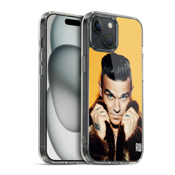 Robbie Williams Calendar Fur Coat Soft Gel Case for Apple iPhone 15 & MagSafe