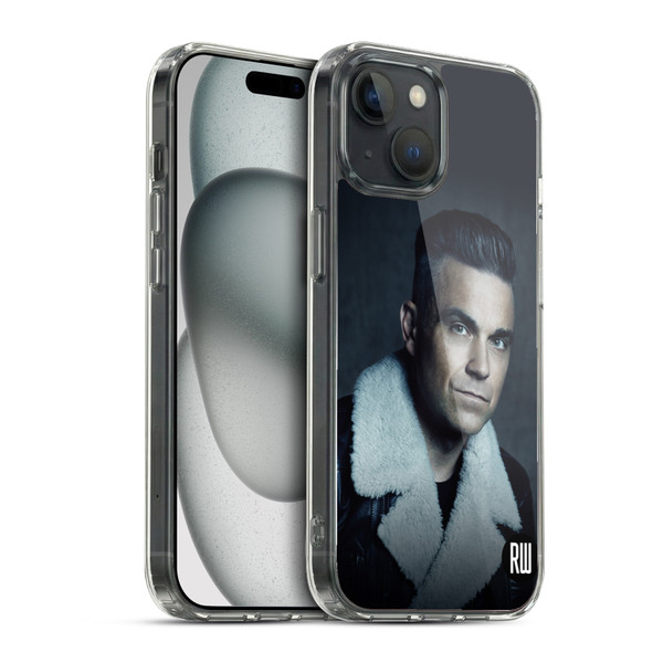 Robbie Williams Calendar Leather Jacket Soft Gel Case for Apple iPhone 15 & MagSafe