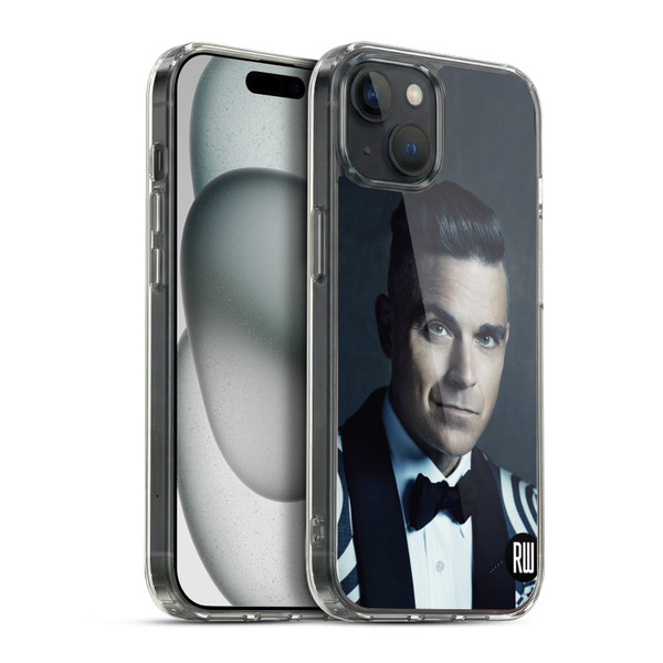 Robbie Williams Calendar Printed Tux Soft Gel Case for Apple iPhone 15 Plus & MagSafe