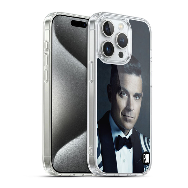 Robbie Williams Calendar Printed Tux Soft Gel Case for Apple iPhone 15 Pro & MagSafe