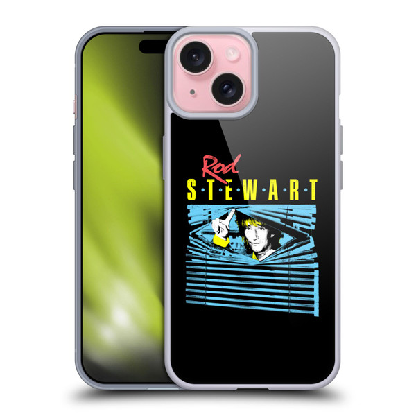 Rod Stewart Art Blinds Soft Gel Case for Apple iPhone 15